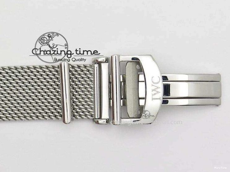 MIROTIME 0417 Portofino Chrono SS Black Dial on SS Mesh Bracelet A StreetReady 7399